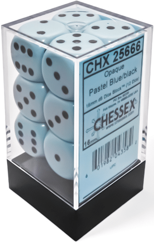 CHX25666 Pastel Blue Block of 12 D6 16mm image 0
